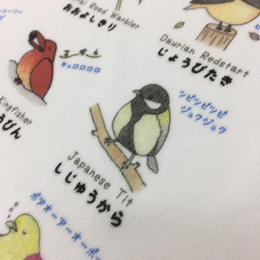 野鳥Tシャツ吸汗速乾ドライ